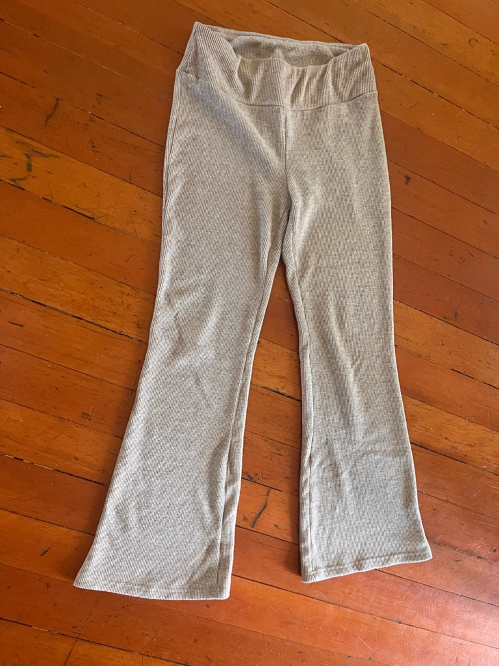 shosho Taupe Ribbed Knit Lounge Pants